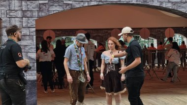 5. Oktoberfest 'in Sao Paulo' daki açılışı sırasında hareket var. 7 Ekim 2022, Sao Paulo, Brezilya: Sao Paulo, Sao Paulo 'daki Complexo do Ginasio do Ibirapuera' da 5.