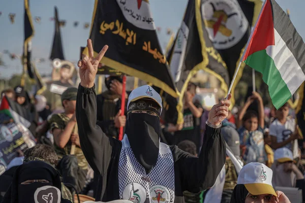 Движение Исламский Джихад Случаю Годовщины Основания Октября 2022 Года Газа — стоковое фото