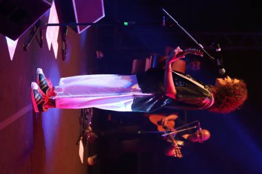 Gösteriyi Sao Paulo Oktoberfest 'te Brezilyalı şarkıcı Zelia Duncan sunar. 9 Ekim 2022, Sao Paulo, Brezilya: Sao Paulo, Sao Paulo 'daki Ibirapuera Jimnastik Kompleksi' nde 2022 Sao Paulo Oktoberfest 'in ilk haftasonu boyunca Brezilyalı şarkıcı Zelia Duncan' ın gösterisi