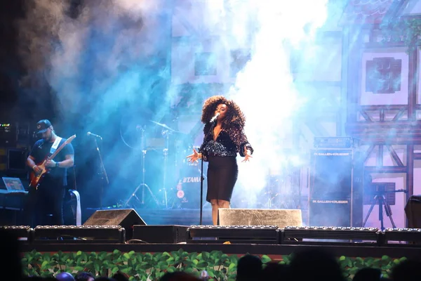 Show Brazilian Singer Paula Lima Sao Paulo Oktoberfest October 2022 — Stock Photo, Image