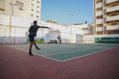 Filistin Olimpiyat Komitesi Tenis Kulübü Şampiyonası finalinin kapanış törenini düzenler. 11 Ekim 2022, Gazze, Filistin: 11 Ekim 2022