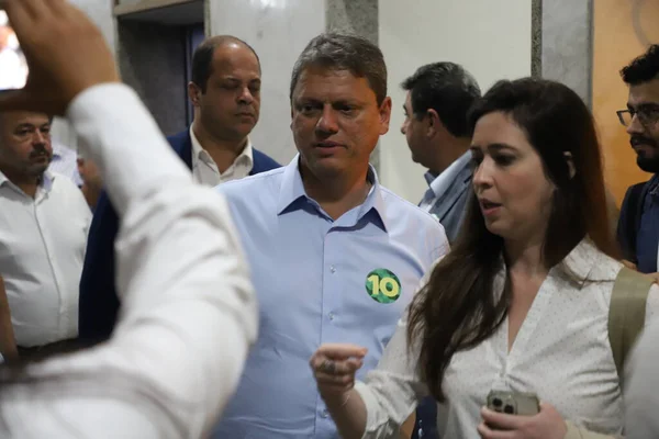 Brezilya Seçimleri Sao Paulo Valiliği Adayı Tarcisio Freitas Daha Fazla — Stok fotoğraf