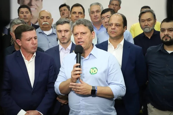 Wahlen Brasilien Tarcisio Freitas Kandidat Für Das Amt Des Gouverneurs — Stockfoto