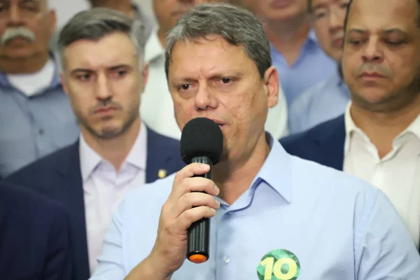 Brasilien Val Tarcisio Freitas Kandidat Till Guvernör Sao Paulo Får — Stockfoto