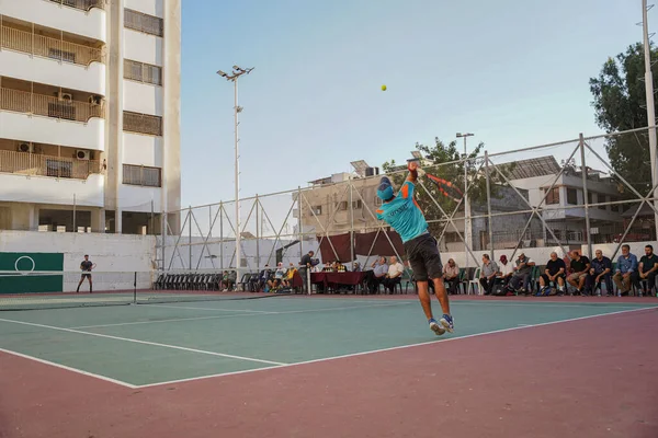 Олимпийский Комитет Палестины Организует Церемонию Закрытия Финала Чемпионата Теннису Октября — стоковое фото