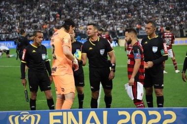 Brezilya Futbol Kupası - Finaller: Korintliler Flamengo 'ya karşı. 12 Ekim 2022, Sao Paulo, Brezilya: Korintliler ve Flamengo arasındaki futbol maçı, Brezilya Futbol Kupası için geçerli - finaller, 12 Çarşamba günü Sao Paulo 'daki Neo Quimica Arena Stadyumu' nda yapıldı.). 