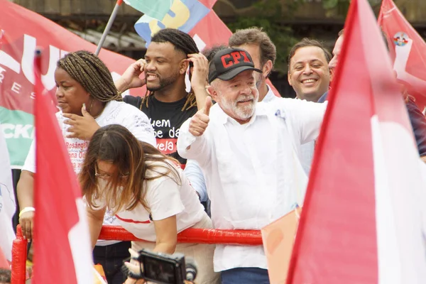 Walk Brazilian Presidential Candidate Lula Favela Alemao Rio Janeiro October — Stock Photo, Image