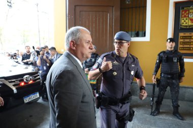 Sao Paulo 'daki taktik polisliğe atıfta bulunan Rota' nın kuruluşunun 52. yıldönümünü kutluyoruz. Outubro 14, 2022, Sao Paulo, Brezilya 1. Tabur 'da 