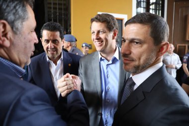 Sao Paulo 'daki taktik polisliğe atıfta bulunan Rota' nın kuruluşunun 52. yıldönümünü kutluyoruz. Outubro 14, 2022, Sao Paulo, Brezilya 1. Tabur 'da 