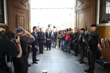 Sao Paulo 'daki taktik polisliğe atıfta bulunan Rota' nın kuruluşunun 52. yıldönümünü kutluyoruz. Outubro 14, 2022, Sao Paulo, Brezilya 1. Tabur 'da 