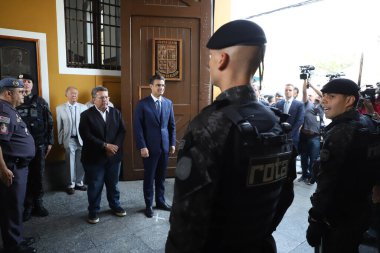 Sao Paulo 'daki taktik polisliğe atıfta bulunan Rota' nın kuruluşunun 52. yıldönümünü kutluyoruz. Outubro 14, 2022, Sao Paulo, Brezilya 1. Tabur 'da 