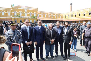 Sao Paulo 'daki taktik polisliğe atıfta bulunan Rota' nın kuruluşunun 52. yıldönümünü kutluyoruz. Outubro 14, 2022, Sao Paulo, Brezilya 1. Tabur 'da 