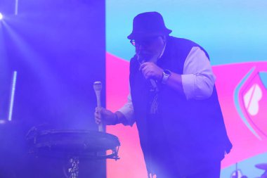 (Brezilyalı şarkıcı Jorge Aragao 'nun Novabrasil Müzik Festivali' nde verdiği konser. 15 Ekim 2022, Sao Paulo, Brezilya: Bu hafta sonu Sambodromo do Anhembi 'de düzenlenen Novabrasil Müzik Festivali sırasında Brezilyalı şarkıcı Jorge Aragao' nun gösterisi