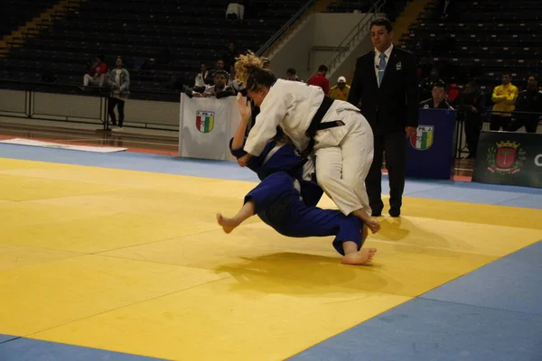 Julgamento Judo Nacional Feminino Ginásio Taruma Curitiba Outubro 2022 Curitiba — Fotografia de Stock