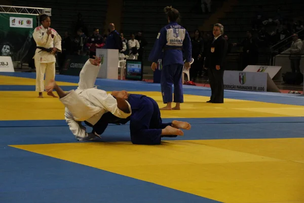 Curitiba Daki Taruma Spor Salonu Nda Kadınlar Ulusal Judo Davası — Stok fotoğraf