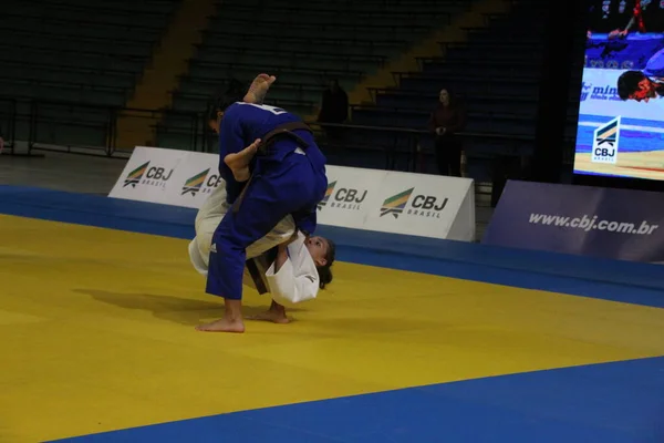 Curitiba Daki Taruma Spor Salonu Nda Kadınlar Ulusal Judo Davası — Stok fotoğraf