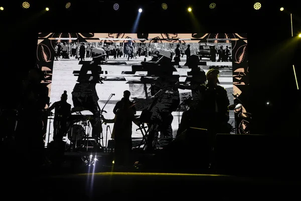 Emicida Show Rapperekkel Novabrasil Zenei Fesztiválon Sao Paulóban 2022 Október — Stock Fotó