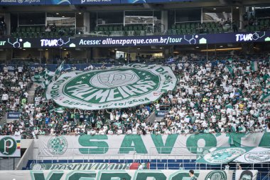 Brezilya Futbol Şampiyonası: Palmeiras Sao Paulo 'ya karşı. 16 Ekim 2022, Sao Paulo, Brezilya: Sao Paulo 'daki Allianz Parque Stadyumu' nda düzenlenen Brezilya Futbol Şampiyonası 'nın 32.