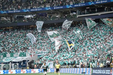 Brezilya Futbol Şampiyonası: Palmeiras Sao Paulo 'ya karşı. 16 Ekim 2022, Sao Paulo, Brezilya: Sao Paulo 'daki Allianz Parque Stadyumu' nda düzenlenen Brezilya Futbol Şampiyonası 'nın 32.