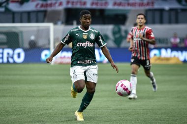Brezilya Futbol Şampiyonası: Palmeiras Sao Paulo 'ya karşı. 16 Ekim 2022, Sao Paulo, Brezilya: Sao Paulo 'daki Allianz Parque Stadyumu' nda düzenlenen Brezilya Futbol Şampiyonası 'nın 32.