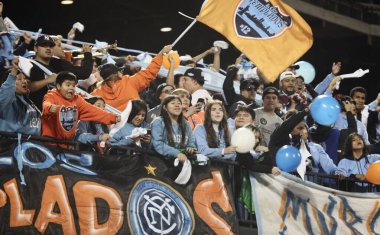 2022 Audi MLS Kupası Playoff 'ları NYCFC ve Miami CF arasında. 17 Ekim 2022, New York, ABD: New York City Futbol Kulübü (NYCFC) ile Citi Field 'da oynanan Inter Miami CF arasındaki 2022 Audi MLS Cup Playoffları 1. 