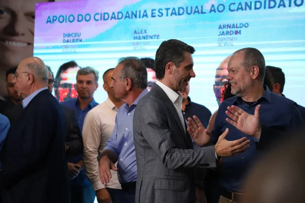 Brezilya Seçimleri Sao Paulo Tarcisio Freitas Hükümeti Adayı Vatandaşlık Partisi — Stok fotoğraf