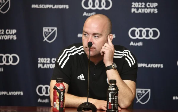 Match Press Conference 2022 Audi Mls Cup Playoffs Nycfc Inter — Stock Photo, Image