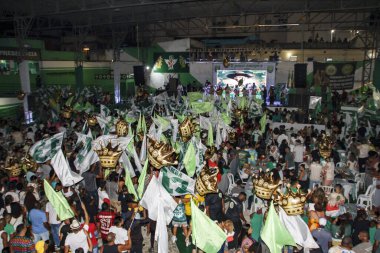 Imperatriz Leopoldinense, Rio de Janeiro 'daki 2023 Karnavalı için Samba Enredo' sunu seçti. 18 Ekim 2022, Rio de Janeiro, Brezilya: Rio de Janeiro 'nun kuzeyinde Ramos' ta bulunan samba okulu Imperatriz leopoldinense