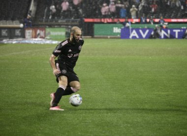 (2022 Audi MLS Cup play-off 'larında Arjantinli Gonzalo Higuain, NYCFC ve Miami CF arasında birinci turda. 17 Ekim 2022, New York, ABD