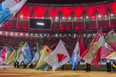 Brezilya Futbol Kupası - Finaller: Flamengo Corinthians 'a karşı. 19 Ekim 2022, Rio de Janeiro, Brezilya: Famengo ile Corinthians arasındaki futbol maçı, 19 Çarşamba günü Rio de Janeiro 'daki Maracana Stadyumu' nda düzenlenen Brezilya Futbol Kupası finali için geçerli.).