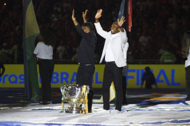 Brezilya Futbol Kupası - Finaller: Flamengo Corinthians 'a karşı. 19 Ekim 2022, Rio de Janeiro, Brezilya: Famengo ile Corinthians arasındaki futbol maçı, 19 Çarşamba günü Rio de Janeiro 'daki Maracana Stadyumu' nda düzenlenen Brezilya Futbol Kupası finali için geçerli.).