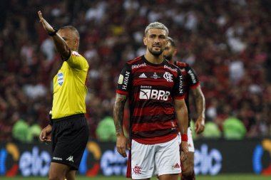 Brezilya Futbol Kupası - Finaller: Flamengo Corinthians 'a karşı. 19 Ekim 2022, Rio de Janeiro, Brezilya: Famengo ile Corinthians arasındaki futbol maçı, 19 Çarşamba günü Rio de Janeiro 'daki Maracana Stadyumu' nda düzenlenen Brezilya Futbol Kupası finali için geçerli.).
