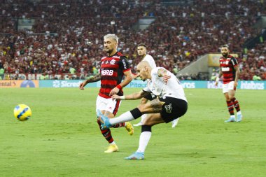 Brezilya Futbol Kupası - Finaller: Flamengo Corinthians 'a karşı. 19 Ekim 2022, Rio de Janeiro, Brezilya: Famengo ile Corinthians arasındaki futbol maçı, 19 Çarşamba günü Rio de Janeiro 'daki Maracana Stadyumu' nda düzenlenen Brezilya Futbol Kupası finali için geçerli.).