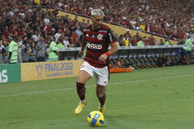 Brezilya Futbol Kupası - Finaller: Flamengo Corinthians 'a karşı. 19 Ekim 2022, Rio de Janeiro, Brezilya: Famengo ile Corinthians arasındaki futbol maçı, 19 Çarşamba günü Rio de Janeiro 'daki Maracana Stadyumu' nda düzenlenen Brezilya Futbol Kupası finali için geçerli.).