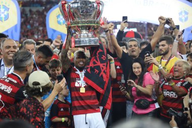 Brezilya Futbol Kupası - Finaller: Flamengo Corinthians 'a karşı. 19 Ekim 2022, Rio de Janeiro, Brezilya: Famengo ile Corinthians arasındaki futbol maçı, 19 Çarşamba günü Rio de Janeiro 'daki Maracana Stadyumu' nda düzenlenen Brezilya Futbol Kupası finali için geçerli.).