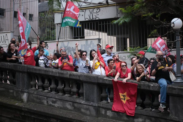 Brazil Választások Lula Volt Elnök Kampányai Porto Alegre Ben 2022 — Stock Fotó