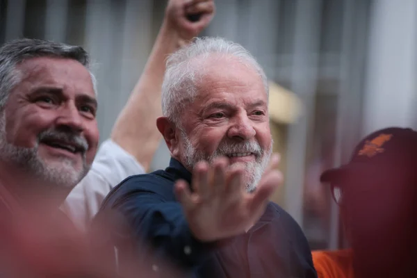 Brezilya Seçimleri Eski Cumhurbaşkanı Lula Porto Alegre Kampanya Yürütüyor Ekim — Stok fotoğraf