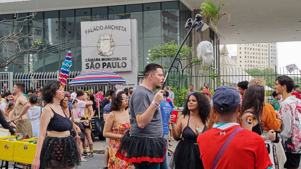 Estudantes Direito Durante Tradicional Peruada Usp 2022 São Paulo Outubro — Fotografia de Stock