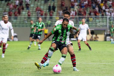 Brezilya Futbol Şampiyonası: Amerika-MG Flamengo 'ya karşı. 22 Ekim 2022, Belo Horizonte, Brezilya: Amerika-MG ve Flamengo arasındaki futbol maçı, Belo Horizonte 'deki Independencia stadyumunda düzenlenen Brezilya Futbol Şampiyonası' nın 33. turu için geçerlidir.