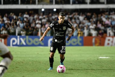 Brezilya Futbol Şampiyonası: Santos, Corinthians 'a karşı. 22 Ekim 2022, Santos, Sao Paulo, Brezilya: Brezilya 'nın Vila Belmiro stadyumunda düzenlenen Brezilya Futbol Şampiyonası' nın 33. turu için Santos ve Korintliler arasındaki futbol maçı