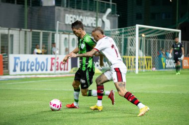 Brezilya Futbol Şampiyonası: Amerika-MG Flamengo 'ya karşı. 22 Ekim 2022, Belo Horizonte, Brezilya: Amerika-MG ve Flamengo arasındaki futbol maçı, Belo Horizonte 'deki Independencia stadyumunda düzenlenen Brezilya Futbol Şampiyonası' nın 33. turu için geçerlidir.