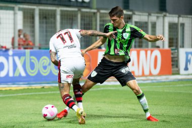 Brezilya Futbol Şampiyonası: Amerika-MG Flamengo 'ya karşı. 22 Ekim 2022, Belo Horizonte, Brezilya: Amerika-MG ve Flamengo arasındaki futbol maçı, Belo Horizonte 'deki Independencia stadyumunda düzenlenen Brezilya Futbol Şampiyonası' nın 33. turu için geçerlidir.