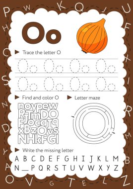letter o worksheets for preschool free vector eps cdr ai svg vector illustration graphic art
