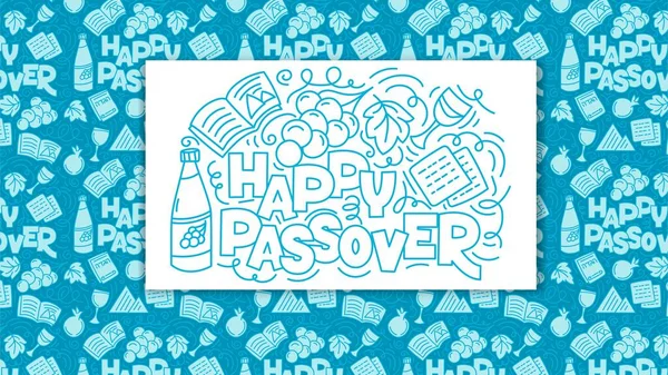 Modré pozadí Passover Stock Ilustrace