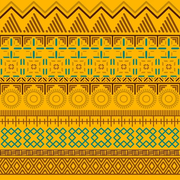 Stammesethnisch Nahtlose Muster Abstrakte Geometrische Ornamente Mit Afrikanischen Motiven Vektorillustration — Stockvektor