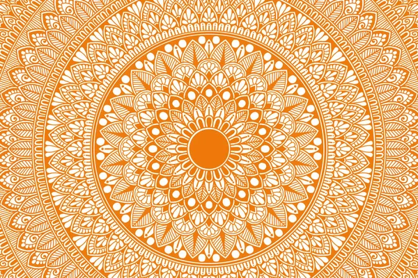 Mandala illustration unique design in orange color