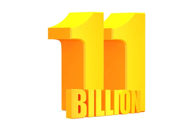黄金110亿人次在白色背景上观看文字 — 图库照片