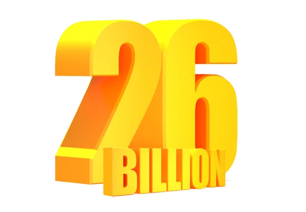 金260億のビューワード白の背景 3Dイラスト — ストック写真