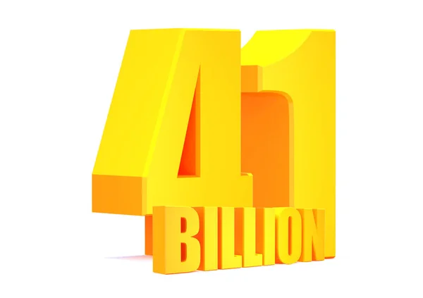 ゴールド410億ビューの白い背景の単語 3Dイラスト — ストック写真