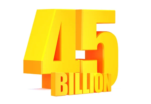 ホワイトの背景にゴールド450億のビューワード 3Dイラスト — ストック写真